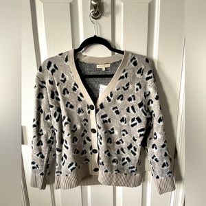 Gray cheetah cardigan